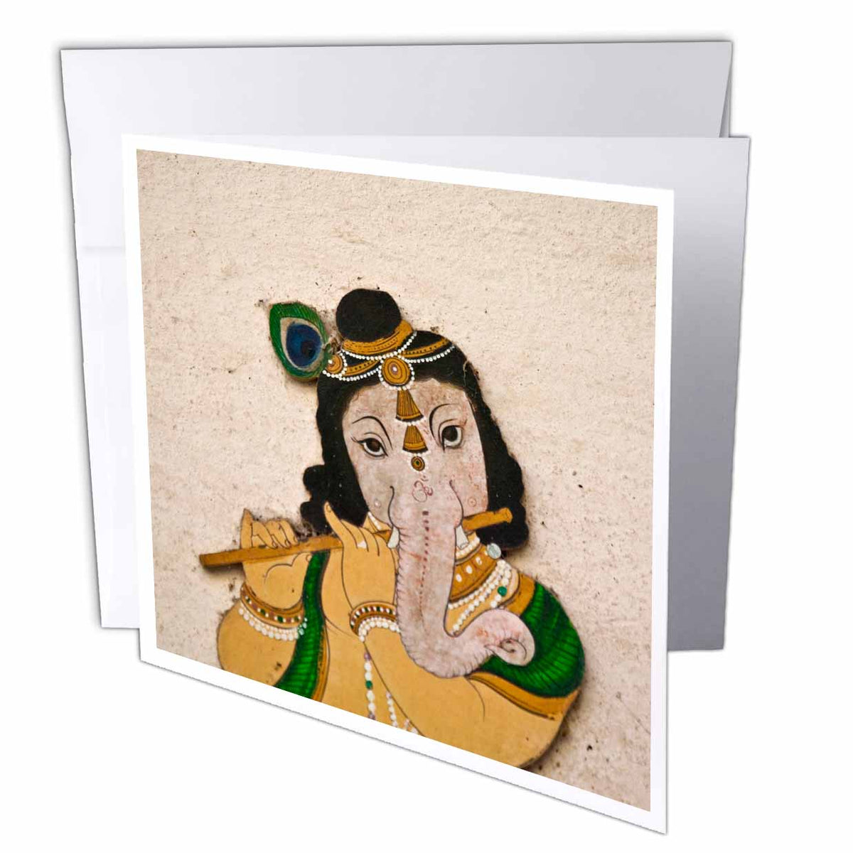 Danita Delimont - Religion - Mural of Ganesha, deity, Rajasthan - AS10 KSU0385 - Keren Su - Greeting Cards