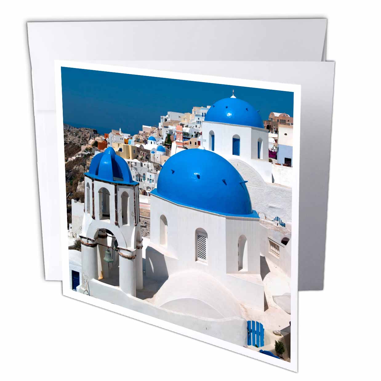 Danita Delimont - Greece - Oia on the island of Santorini, Greece - EU12 DNY0010 - David Noyes - Greeting Cards