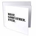 InspirationzStore Typography - Best Godfather Ever - Gifts for God fathers or Goddads - god dad - godparents - black text - Greeting Cards