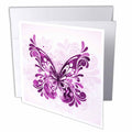 Anne Marie Baugh Butterflies - Pretty Purple Flourish Butterfly - Greeting Cards