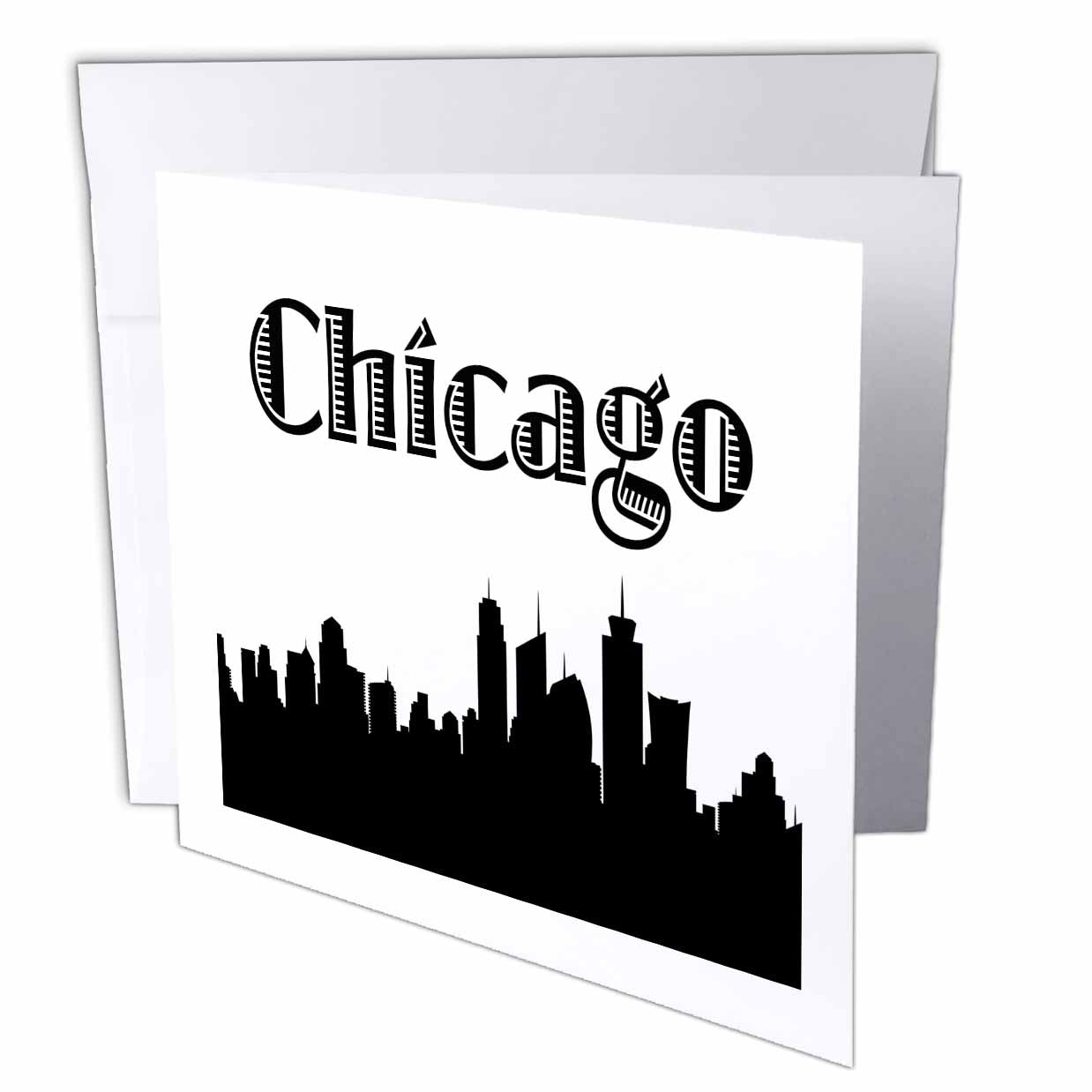 EvaDane - Signs - Chicago City Skyline - Greeting Cards