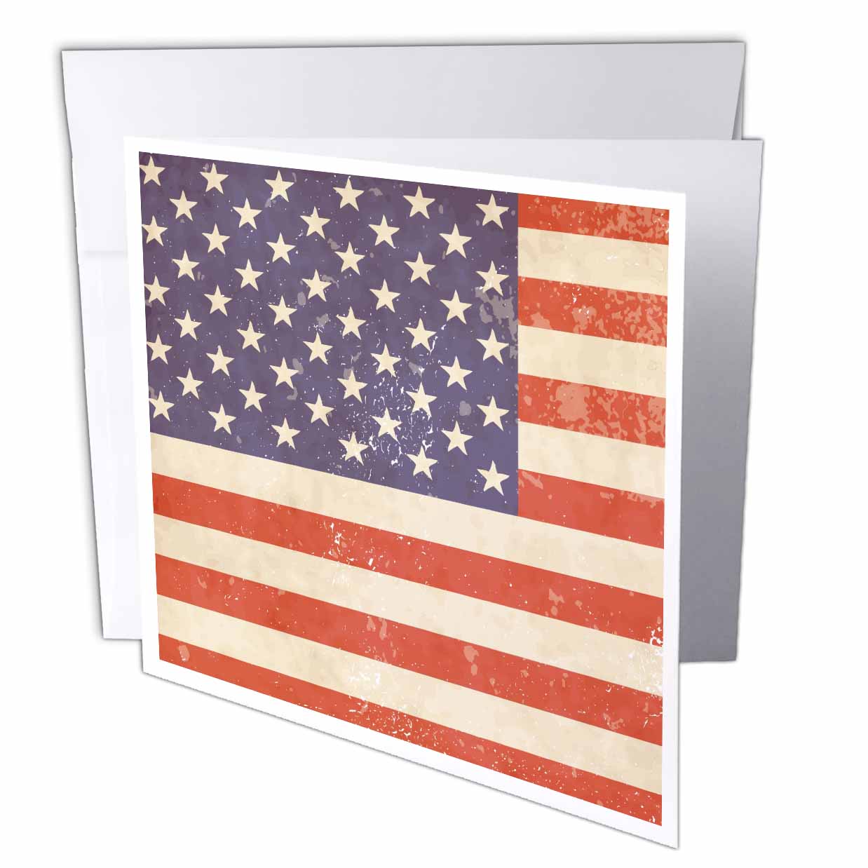 PS Patriotic - USA American Flag grunge style - Greeting Cards