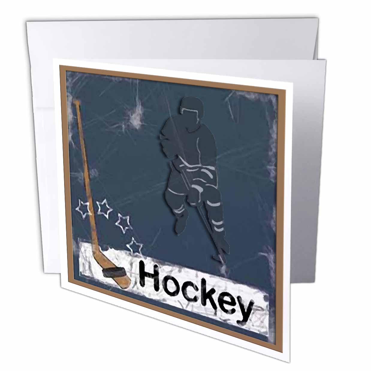Beverly Turner Sports Design - Hockey Player - Greeting Cards