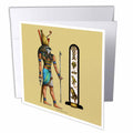 Badhead Gadroon Mythology - Horus Egyptian God Pagan Art - Greeting Cards