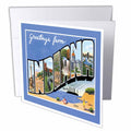 BLN Vintage US Cities and States Postcard Designs - Greetings from Indiana Scenic Postcard Reproduction - Greeting Cards