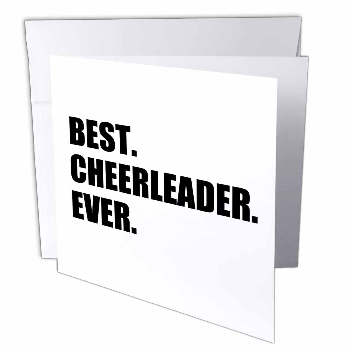 3dRose InspirationzStore Typography - Best Cheerleader Ever - text - greatest head or team cheerleading girl - Greeting Cards (gc_179765)