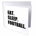 InspirationzStore Eat Sleep series - Eat Sleep Football - gifts for soccer or american football enthusiasts - Greeting Cards