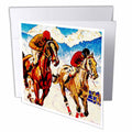 TNMPastPerfect Animals - Close Horse Race Artwork - Greeting Cards