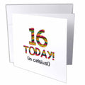 InspirationzStore Occasions - 16 Today… in celsius - Funny 60th Birthday. 16C is 60 in fahrenheit - Greeting Cards