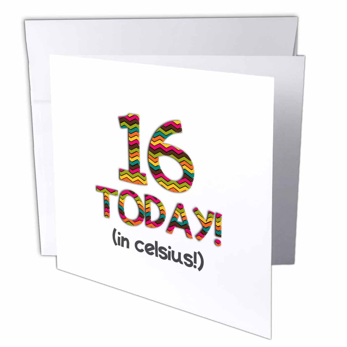 InspirationzStore Occasions - 16 Today… in celsius - Funny 60th Birthday. 16C is 60 in fahrenheit - Greeting Cards