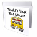 3dRose EvaDane - Funny Quotes - Worlds Best Bus Driver. - Greeting Cards (gc_193351)