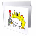 Florene - Humor - Image of Funny Chickens Singing Around A Piano - Greeting Cards