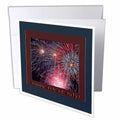 3dRose Beverly Turner Independence Day Design - 4th of July Fireworks - Greeting Cards (gc_22459)