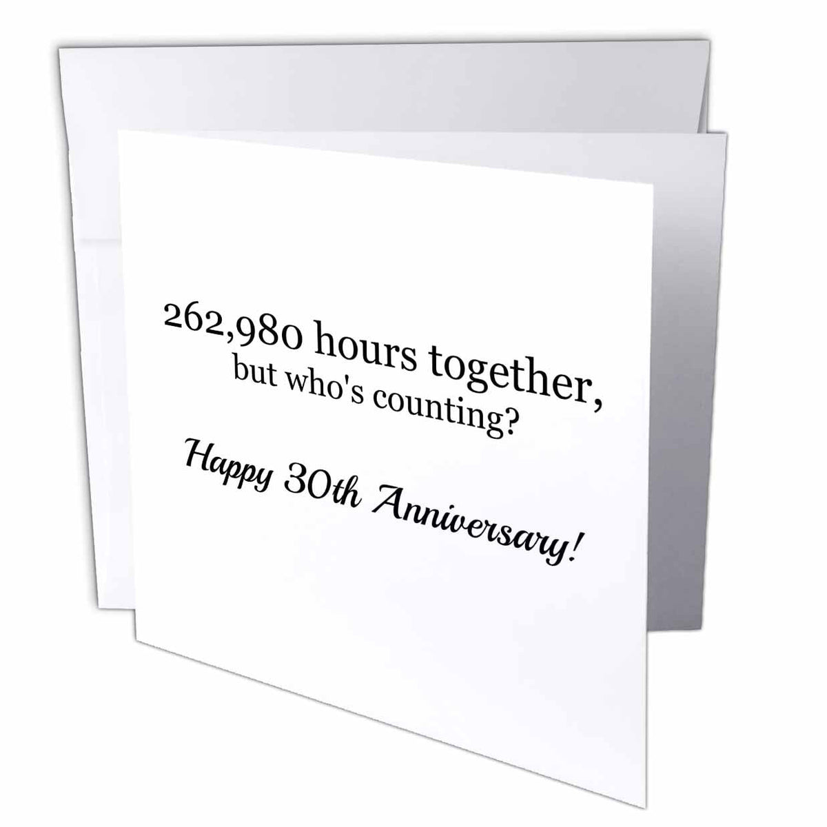 BrooklynMeMe Anniversary - Happy 30th Anniversary - 262980 hours together - Greeting Cards