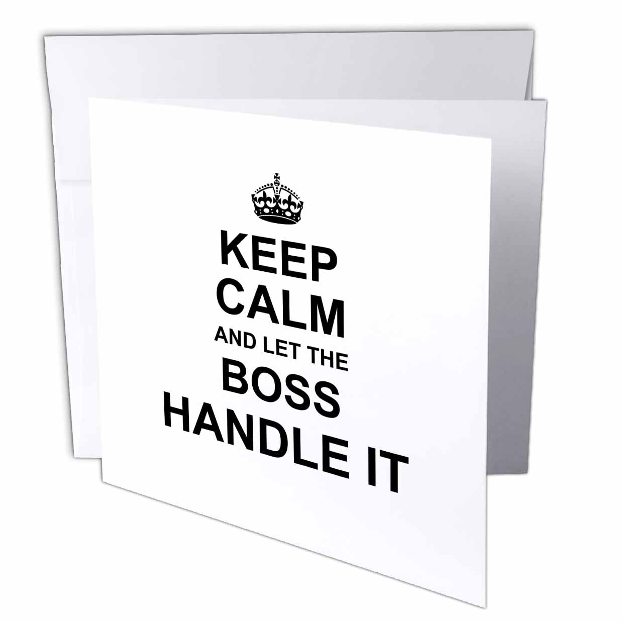 InspirationzStore Keep Calm design - Keep Calm and Let the Boss Handle it funny job pride work office humor - Greeting Cards