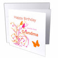 Florene - Birthdays For Special People - Image of Happy Birthday Worlds Best Grandma With Flourish - Greeting Cards