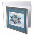 3dRose Beverly Turner Rosh Hashanah Design - Rosh Hashanah Star of David - Greeting Cards (gc_23831)