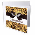 Doreen Erhardt Birthday Collection - Quinceanera Cheetah Print with Ribbon, Bow and Digital Bling - Greeting Cards