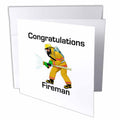 Florene Congratulations For Careers - Image of Congratulations On Making Firefighter with Fireman - Greeting Cards