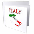 Florene Maps In Exotic Outline - Image of Italy In Outline With Flag Colors And Name - Greeting Cards