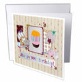 Beverly Turner Birthday Design - Collage of Stars, Cupcake, and Candle, Happy 99th Birthday - Greeting Cards