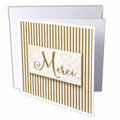 Doreen Erhardt Sentiments - French Language Merci Thank You with Bold Golden Stripes - Greeting Cards