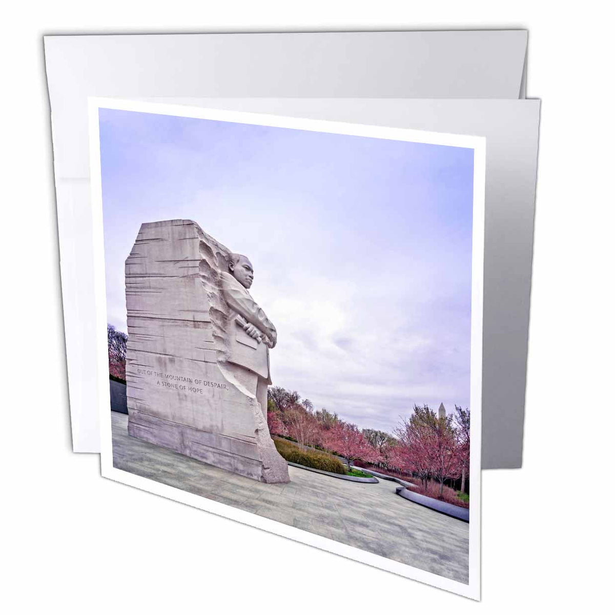 3dRose Boehm Graphics Travel - Martin Luther King Memorial in Washington DC - Greeting Cards
