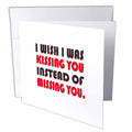 RinaPiro - Miss you Quotes - I wish I was kissing you instead of missing you. Love is forever. - Greeting Cards