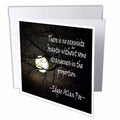 3dRose WhiteOaks Photography and Artwork - Inspirational - Edgar Allan Poe No Exquisite is a Photo of The Moon with a Quote - Greeting Cards (gc_265357)