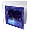 3dRose Beverly Turner New Year Design - Swans New Year Purple - Greeting Cards (gc_27355)