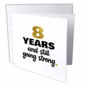 Janna Salak Designs - Celebrating 8 Years - Still Going Strong 8th Wedding Commemoration - Greeting Cards