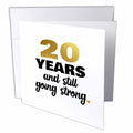 3dRose 20 Years Still Going Strong Twentieth 20th Wedding Anniversary... - Greeting Cards (gc_274363)