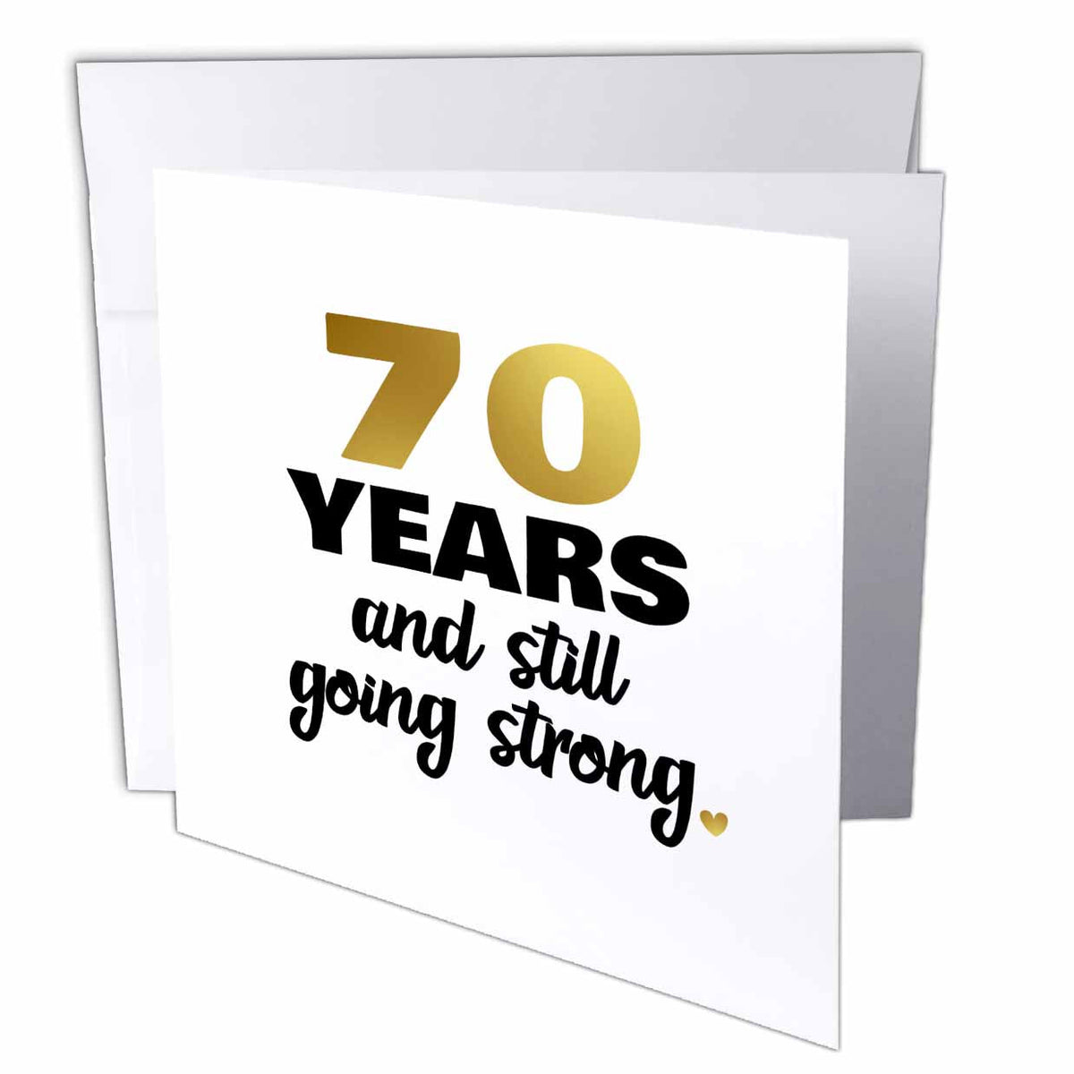 Janna Salak Designs - Celebrating 70 Years Together, Still Going Strong - 70th Wedding Greeting Cards
