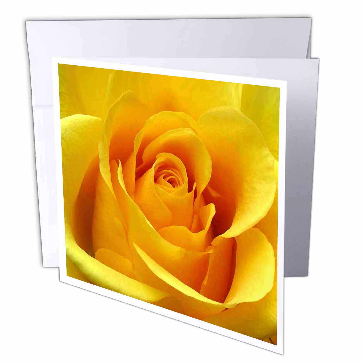 3dRose Flowers - Yellow Rose - Greeting Cards (gc_3648)