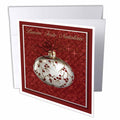 3dRose Beverly Turner Christmas Other Languages - Buone Feste Natalizie, Merry Christmas in Italian, Red Berries - Greeting Cards (gc_37016)