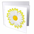 3dRose Edmond Hogge Jr Flowers - Yellow and White Daisy - Greeting Cards (gc_38798)