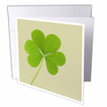 3dRose Patricia Sanders Creations - Green Clover- Irish Art- St. Patricks Day - Greeting Cards (gc_39339)