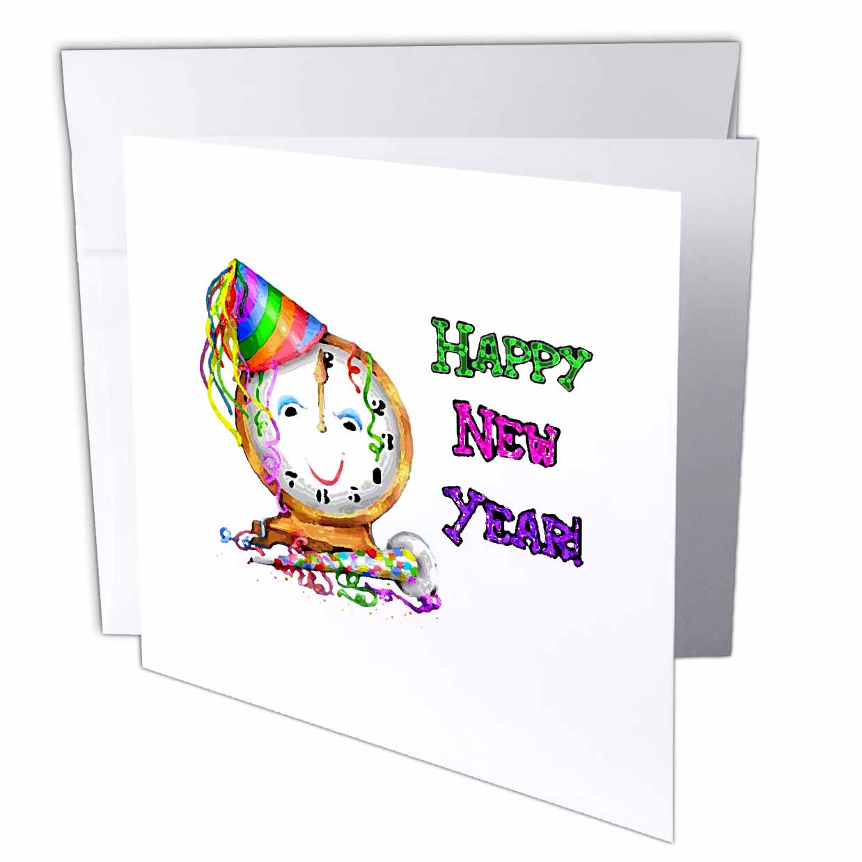 3dRose Holidays - Happy New Year - Greeting Cards (gc_3962)