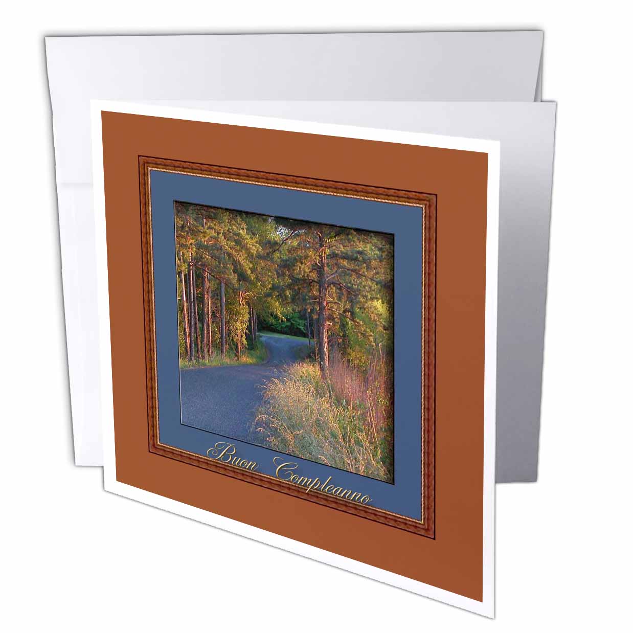 3dRose Beverly Turner Birthday Photography - Colors at Sundown, BUON Compleanno, Happy Birthday in Italian - Greeting Cards (gc_43353)