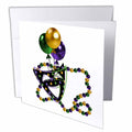 TNMGraphics Parties - Mardi Gras Mask and Beads - Greeting Cards