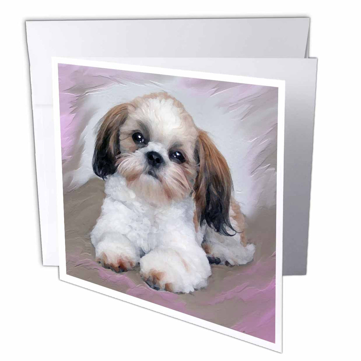 3dRose Dogs ShihTzu - Shih Tzu puppy - Greeting Cards (gc_4807)