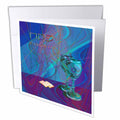 3dRose Beverly Turner Jewish Holiday Design - Passover, Cups and Matzah Cracker - Greeting Cards (gc_49215)
