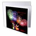 3dRose Florene Fireworks - Happy 4th of July - Greeting Cards (gc_53263)