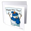 Edmond Hogge Jr Christmas - Happy New Year Snowman - Greeting Cards