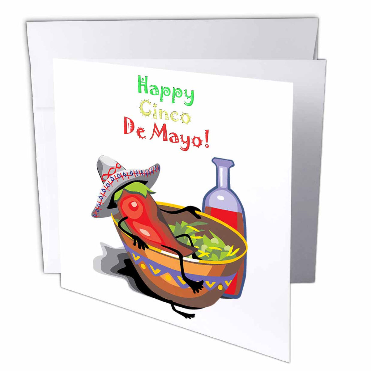 3dRose Edmond Hogge Jr Prints n Patterns - Happy Cinco De Mayo - Greeting Cards (gc_63106)