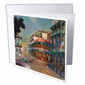 3dRose Florene America The Beautiful - Old New Orleans Painting - Greeting Cards (gc_80505)