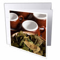 3dRose Danita Delimont - Peru - Peru, Cuzco. Coca leaves and tea cups - SA17 BJA0152 - Jaynes Gallery - Greeting Cards (gc_86965)