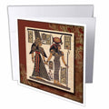 3dRose Susan Brown Designs General Themes - Ancient Egyptian Papyrus - Greeting Cards (gc_99429)