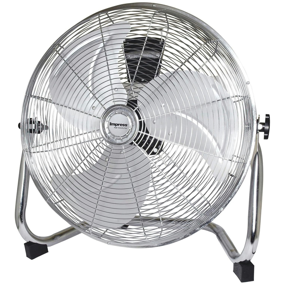 Impress 18-Inch High Velocity Floor Fan Chrome Finish - Chrome - 18 inch