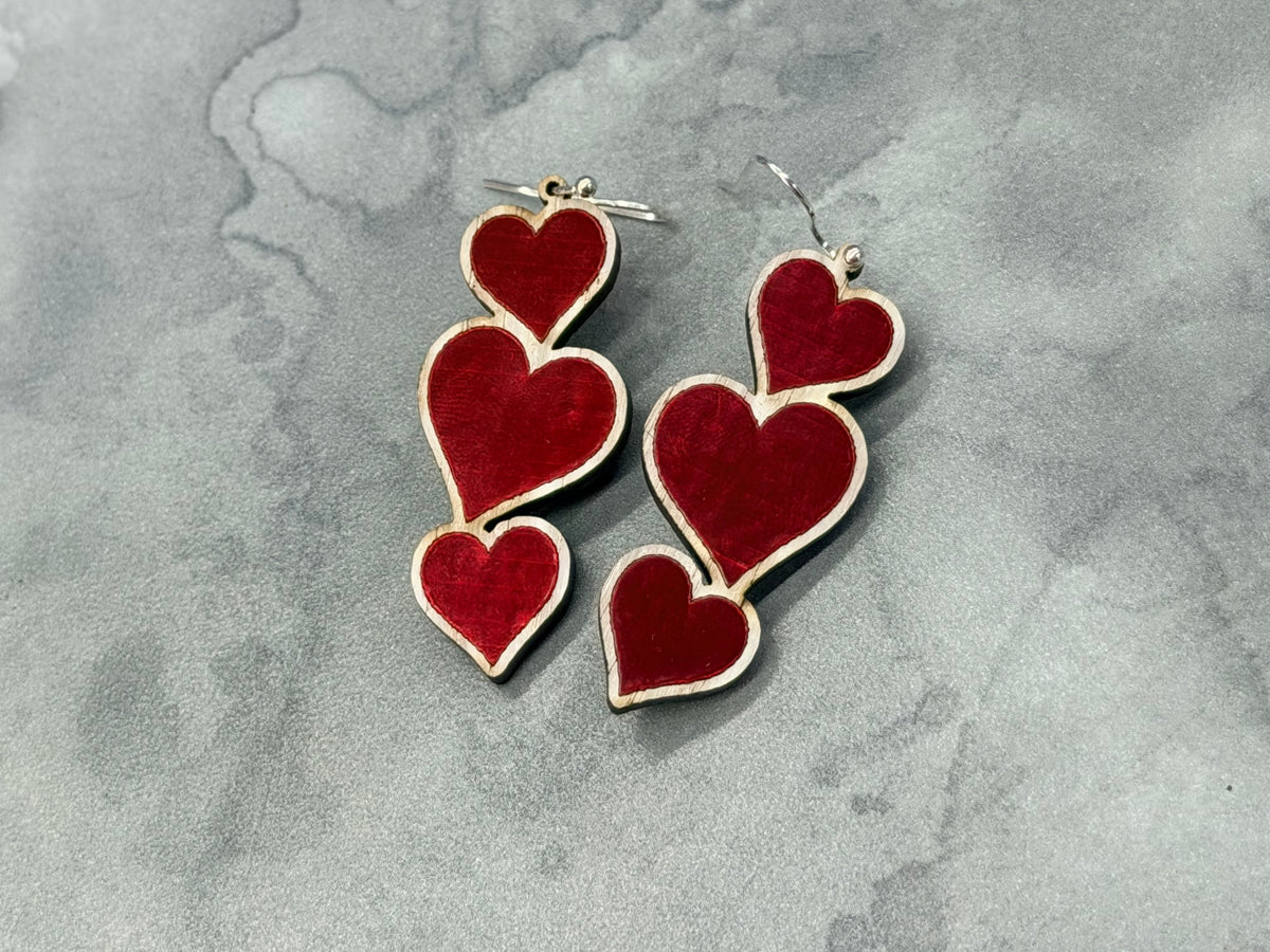Heart Earrings - Dangles
